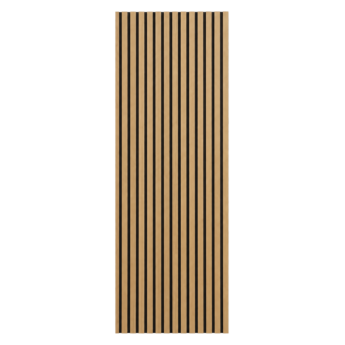 Salon moderne avec mur d’accent en panneaux acoustiques à lattes de bois
