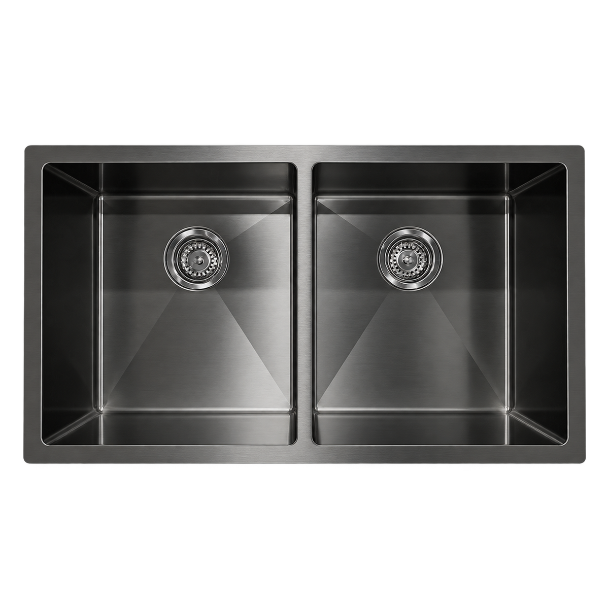 Évier double sous plan dans une cuisine moderne