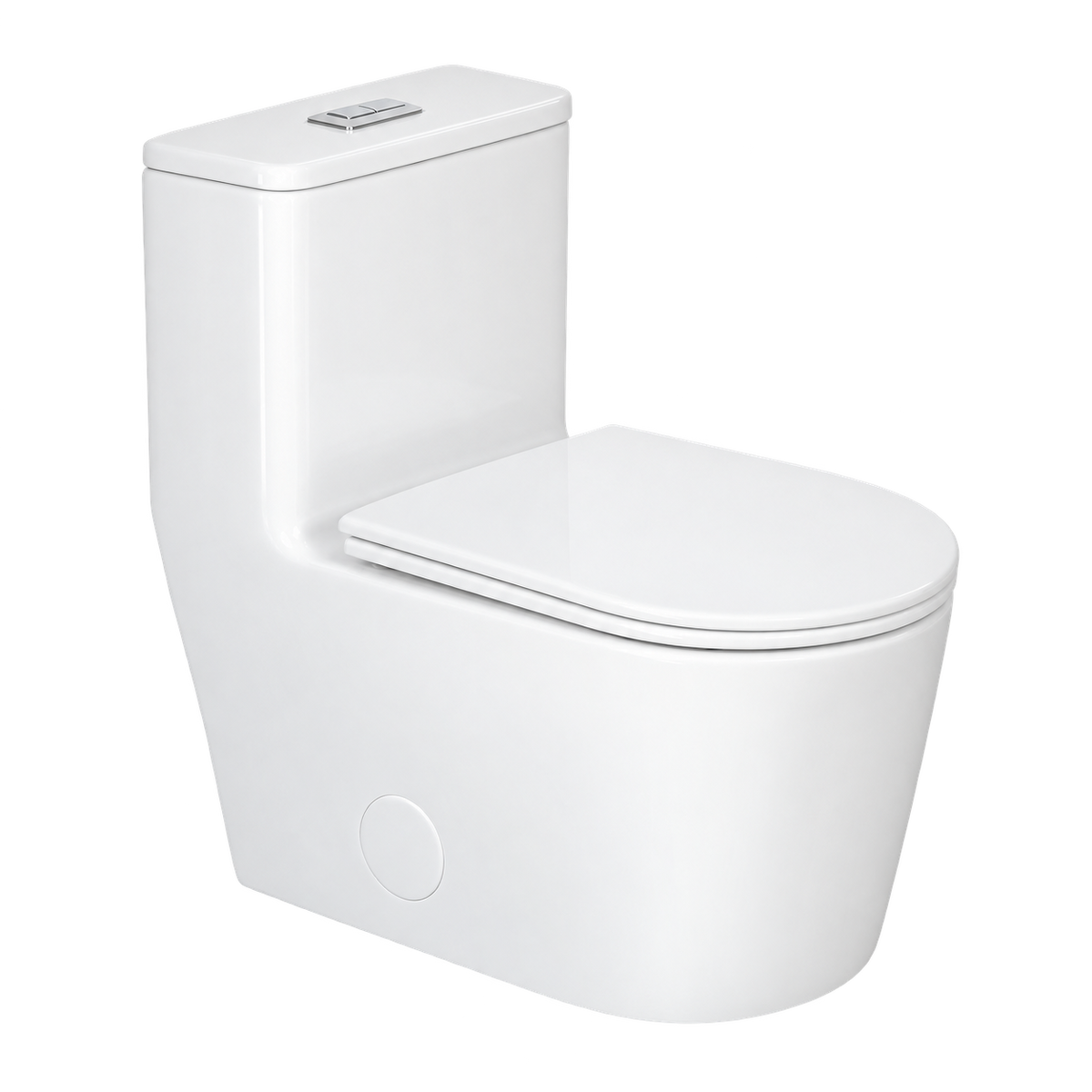 Toilette suspendue blanche dans une salle de bain moderne