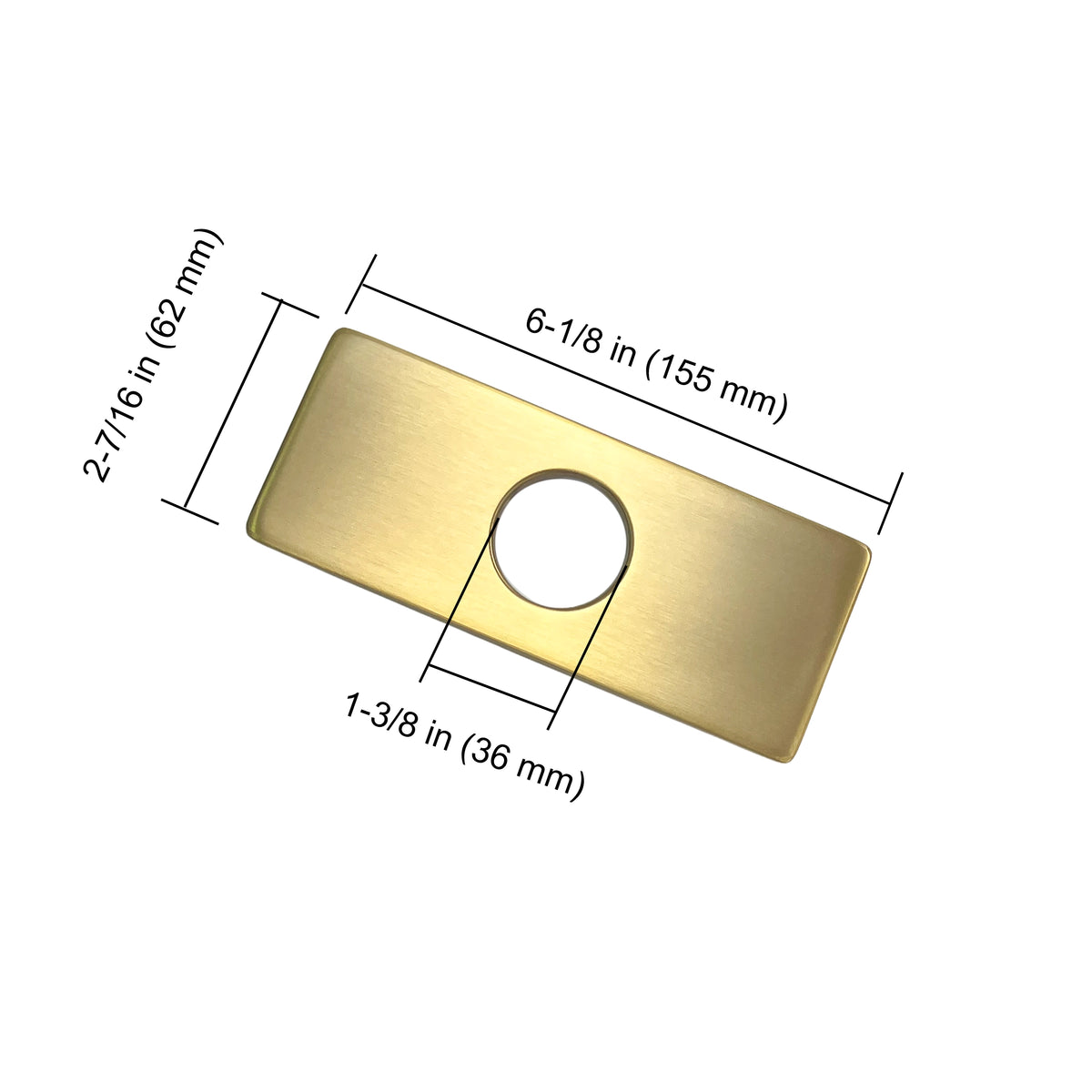Rectangular Bathroom Faucet Deck Plates