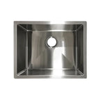 Évier simple sous plan en acier inoxydable brossé 23" x 18" x 9"