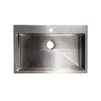 Évier simple en acier inox brossé 31-3/8 po x 20-5/8 po x 9"