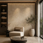96" x 48" Marbre Botticino Decorative Wall Panel
