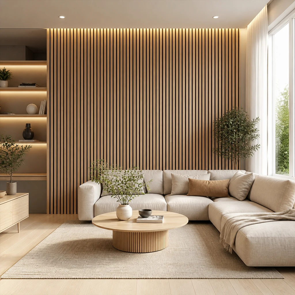 Oak Fluted Wall Panel