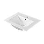 Lavabo encastré rectangulaire en porcelaine blanc lustré 24" x 18-1/10" x 6-4/5"