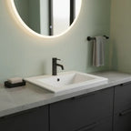 Lavabo encastré rectangulaire en porcelaine blanc lustré 24" x 18-1/10" x 6-4/5"