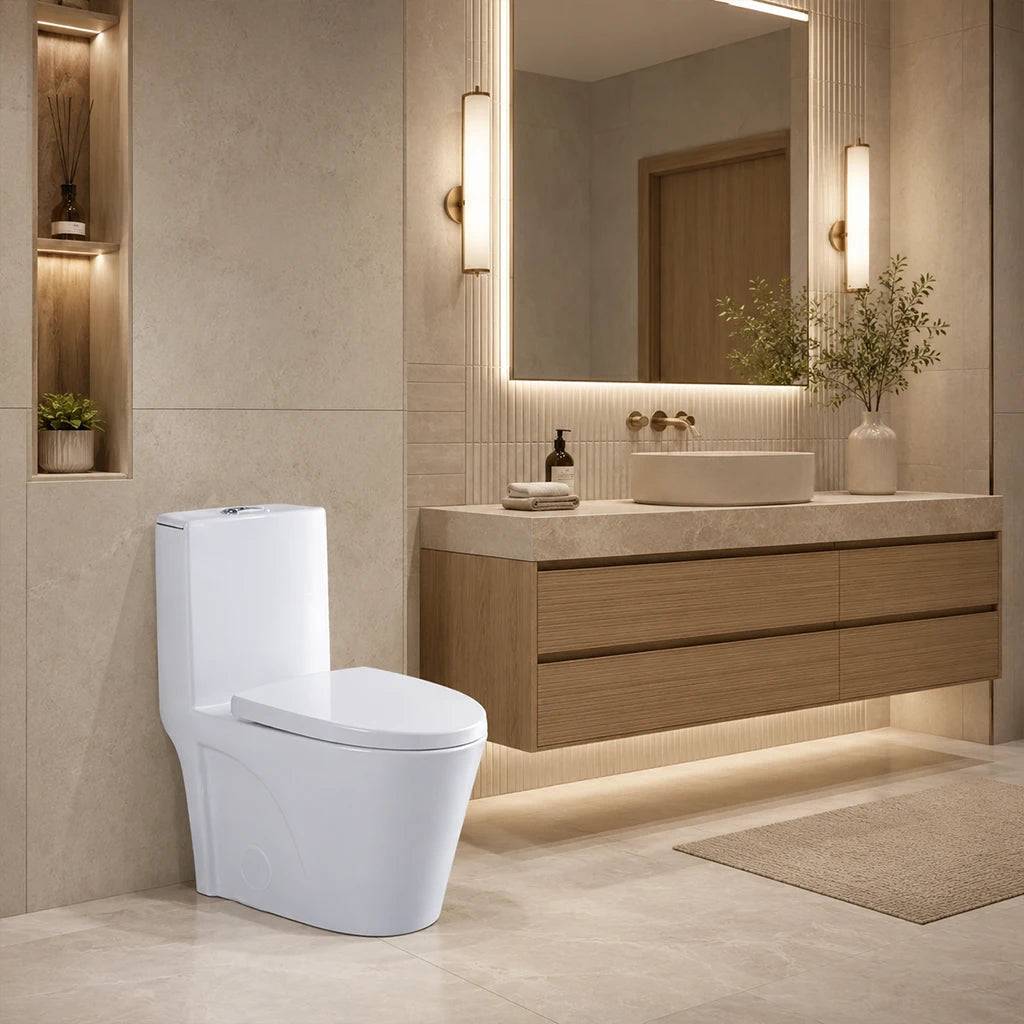 Toilette monopièce Bonaventure blanche