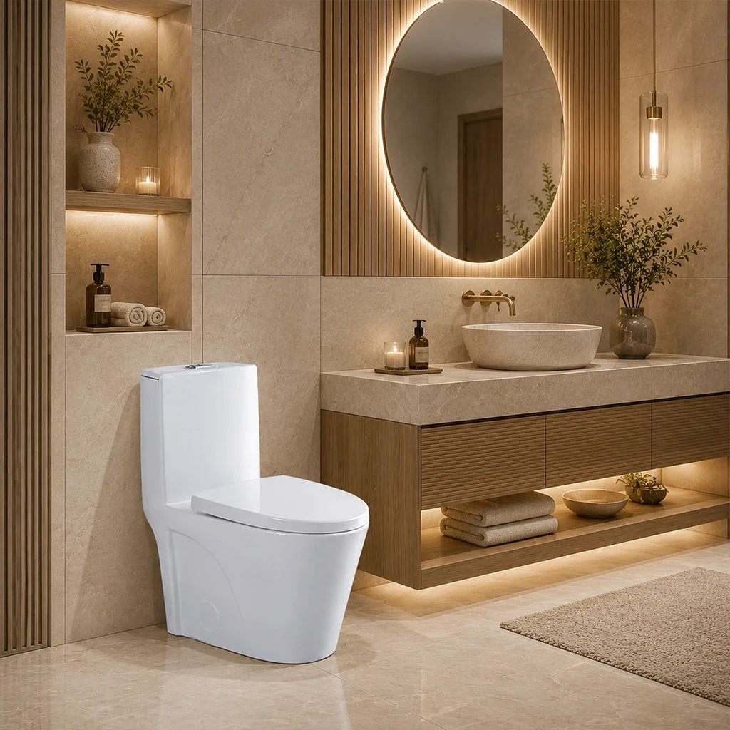 Toilette monopièce Bonaventure blanche