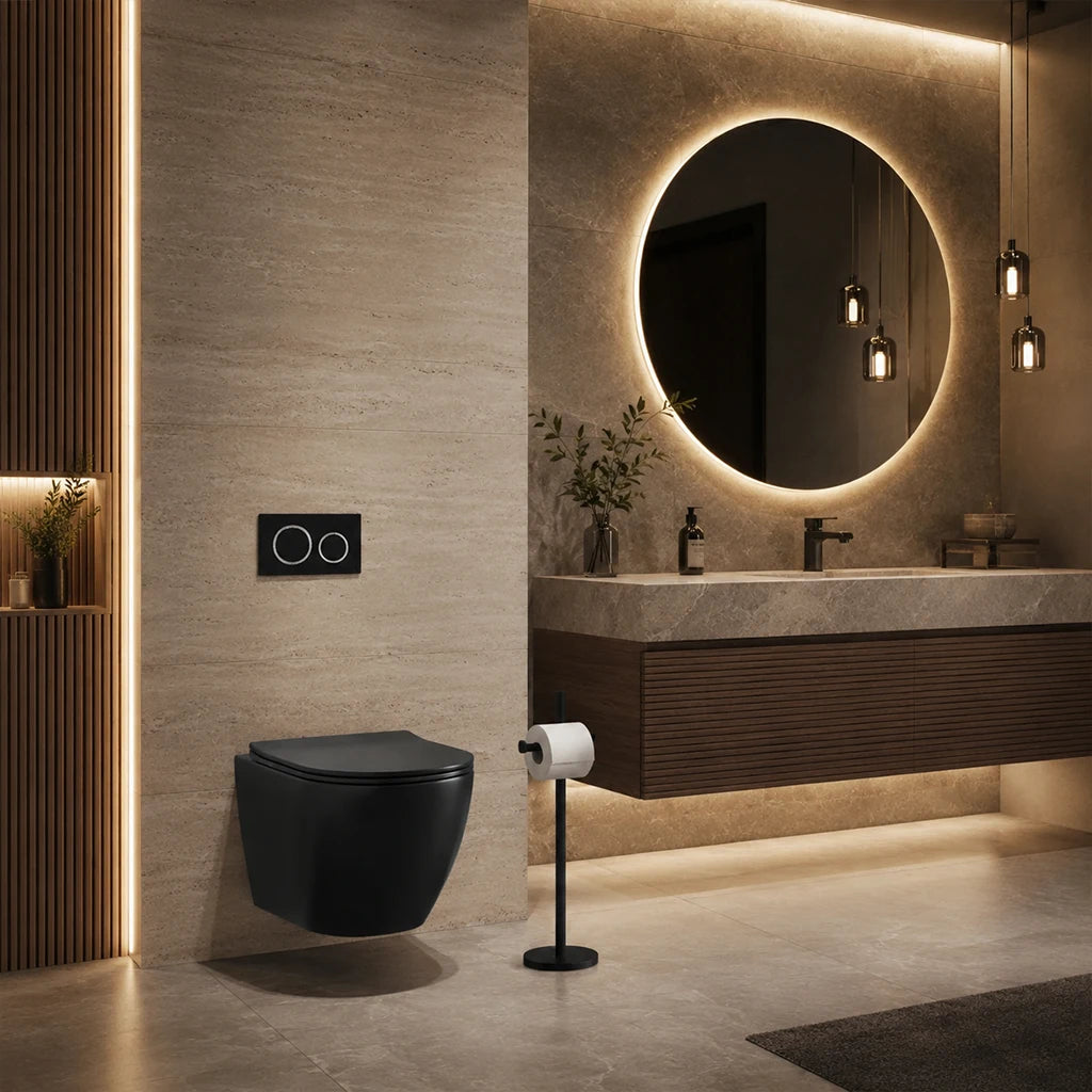 Toilette suspendue Manicouagan noir mat