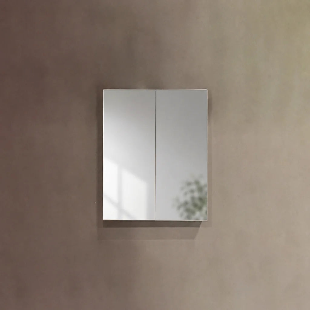 23.6" x 29.5" White Mirrored Medicine Cabinet