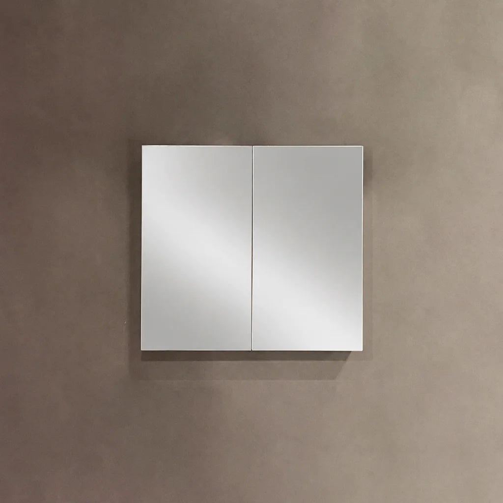 29.5" x 29.5" White Mirrored Medicine Cabinet