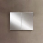 35.4" x 29.5" White Mirrored Medicine Cabinet