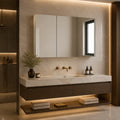 47.2" x 29.5" White Mirrored Medicine Cabinet