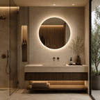 31.5" Round Frameless LED Mirror with Anti-Fog