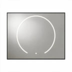 Miroir DEL rectangulaire avec cadre noir 35.4" x 27.6"