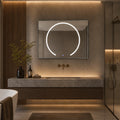 Miroir DEL rectangulaire avec cadre noir 35.4" x 27.6"