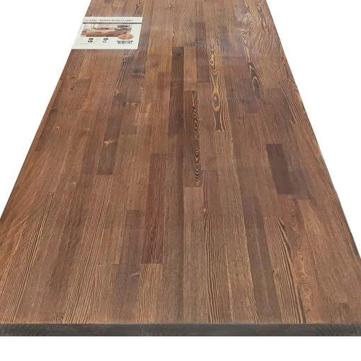 Comptoir en mélèze jointé couleur noyer 72"