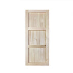 30" Natural Pine Interior Door with 3 Panels
