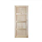 30" Natural Pine Interior Door with 5 Panels