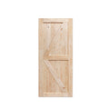 Porte de grange intérieure en pin naturel design K