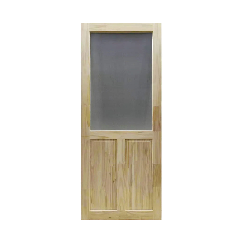 Porte extérieure Prestige en pin naturel avec moustiquaire 33" x 81" x 1-1/8"