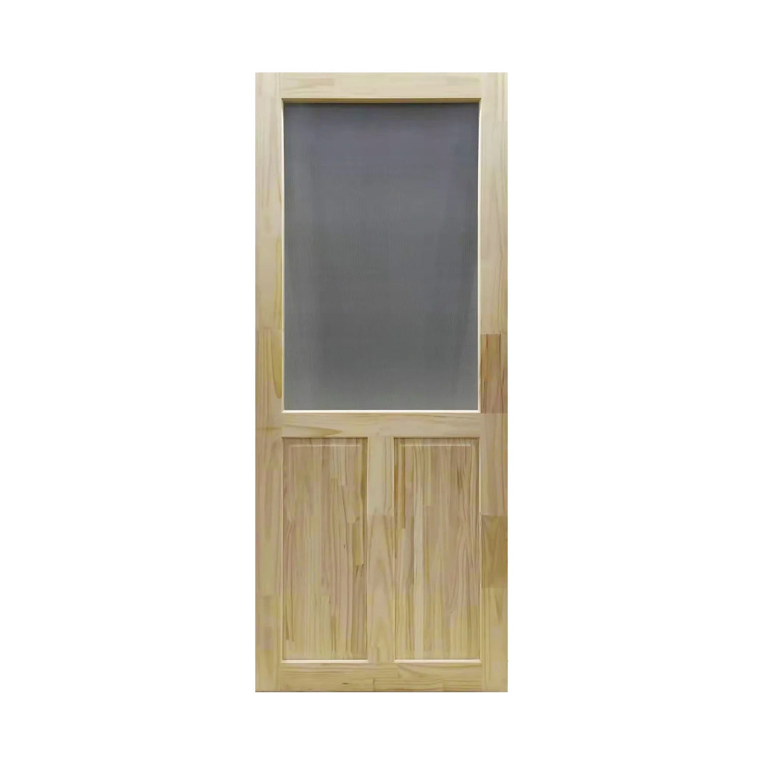 Porte extérieure Prestige en pin naturel avec moustiquaire 33" x 81" x 1-1/8"
