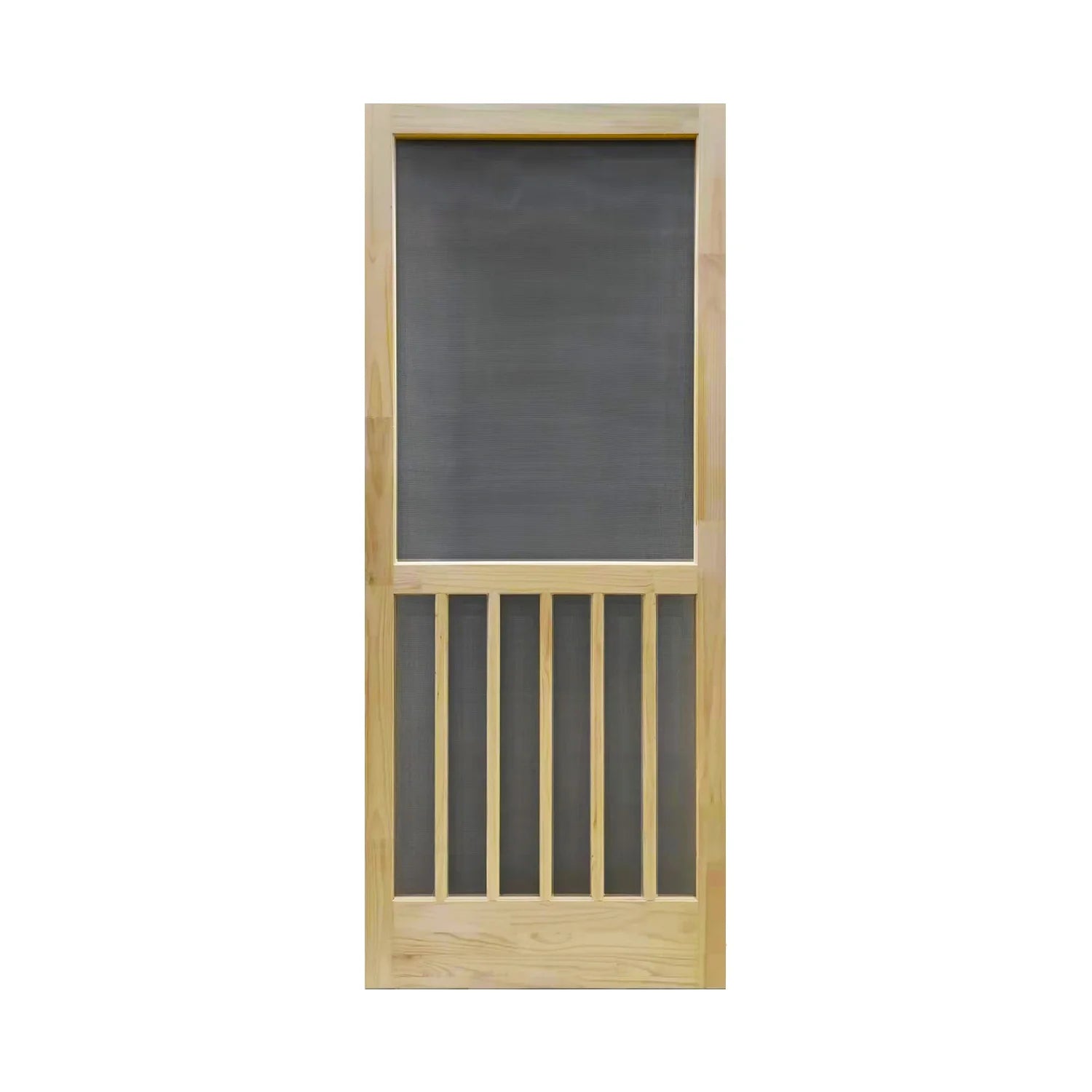 Porte extérieure Héritage en pin naturel avec moustiquaire 33" x 81" x 1-1/8"