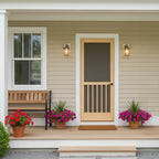 Porte extérieure Héritage en pin naturel avec moustiquaire 33" x 81" x 1-1/8"