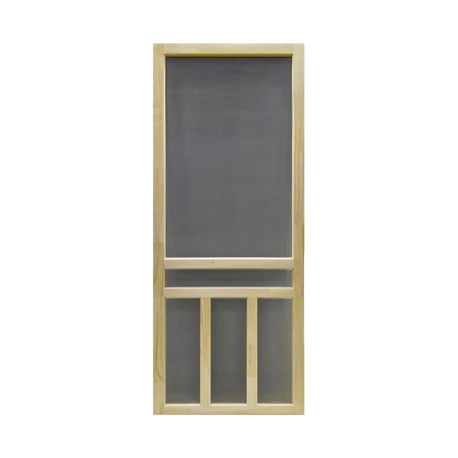 33" x 81" x 1-1/8" Pavillon Natural Pine Exterior Door with Screen