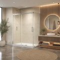 Série Alexandra ensemble de douche (porte coulissante, panneau latéral et base)