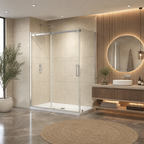 Série Alexandra ensemble de douche (porte coulissante, panneau latéral et base)