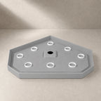 Base de douche néo-angle blanche drain central