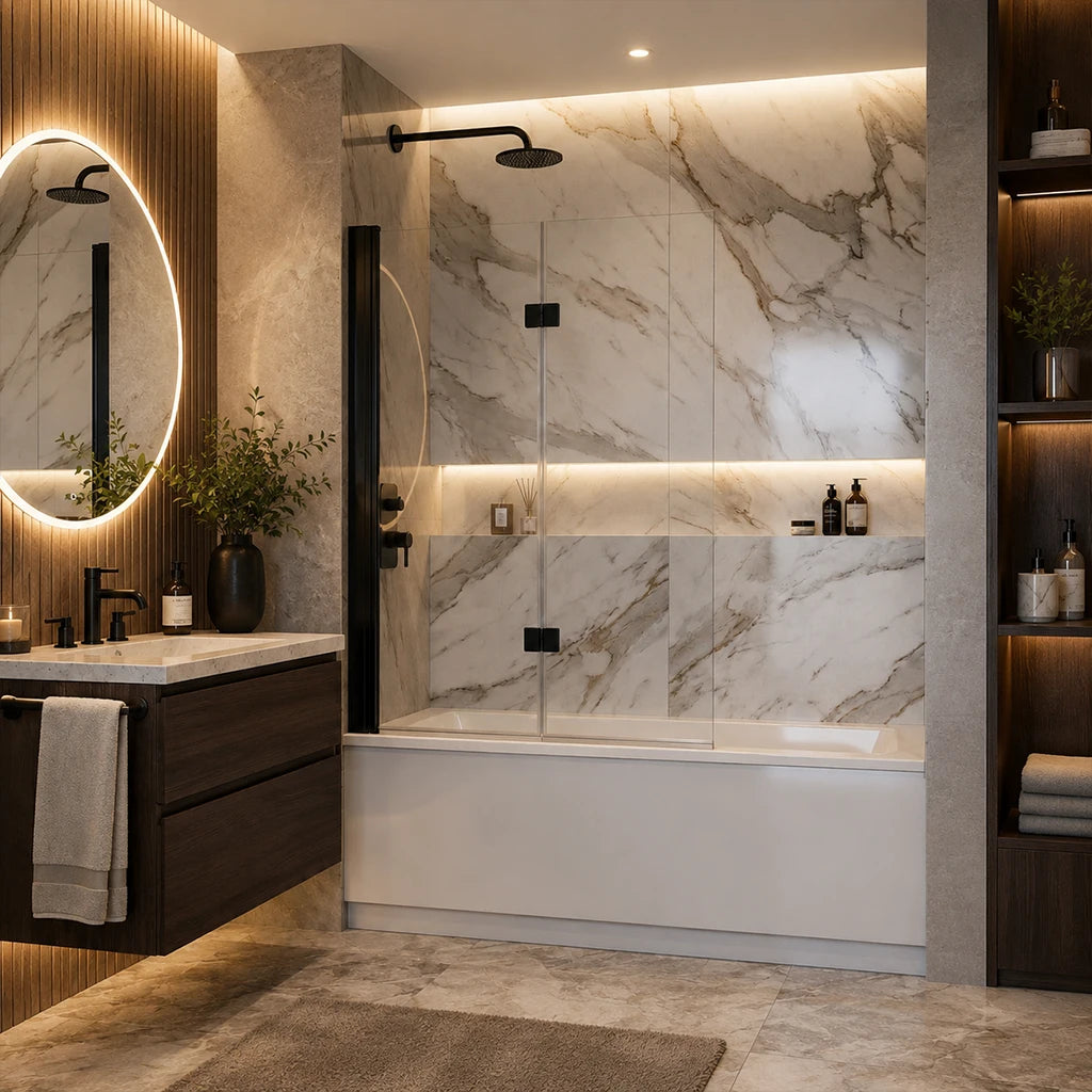 Porte de bain pliante Écran