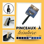 Pinceau à teinture plat en soie naturelle 4"