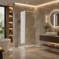 Série Helmckem ensemble de douche chrome (ouverture extérieure avec base)