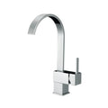 Robinet de cuisine Lemare chromé poli avec bec col de cygne