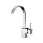 Robinet de cuisine Lemare chromé poli avec bec col de cygne