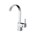 Robinet de cuisine Lemare chromé poli avec bec col de cygne