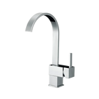 Robinet de cuisine Lemare chromé poli avec bec col de cygne