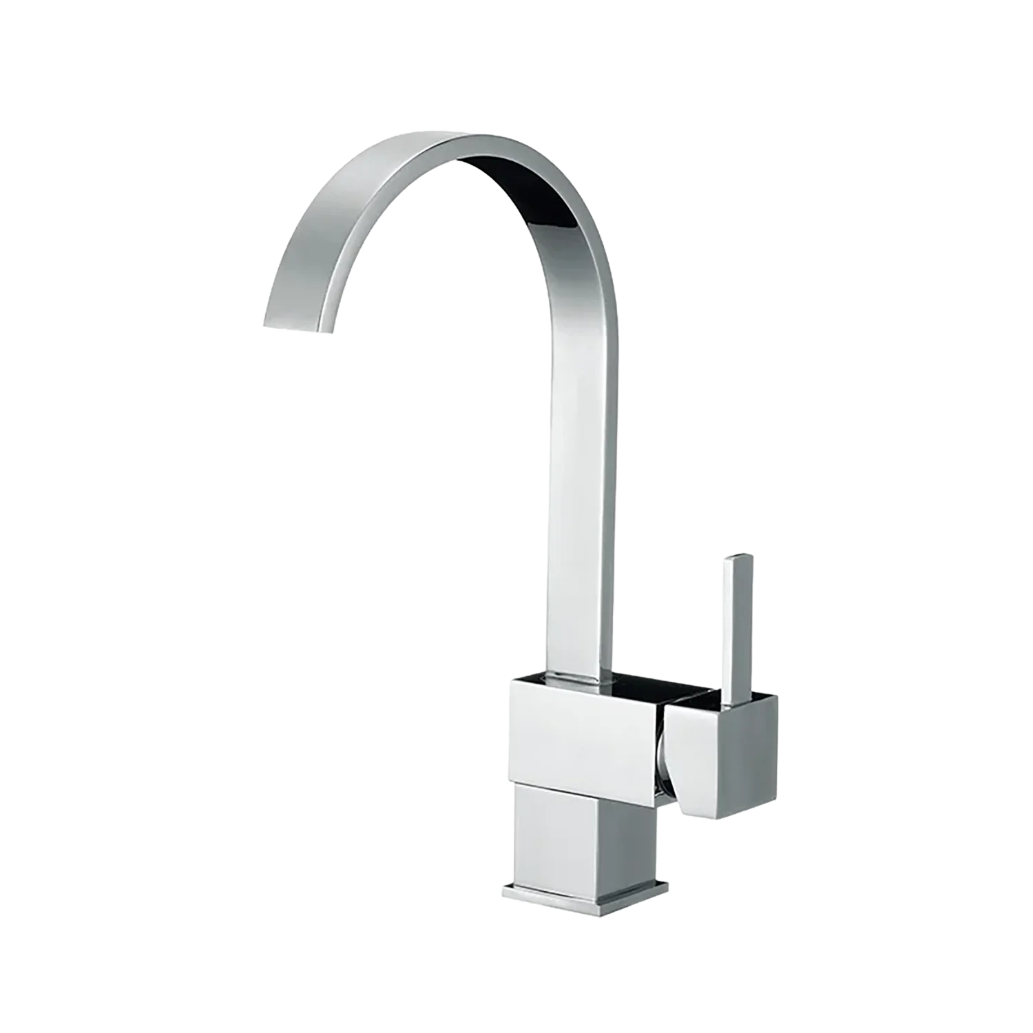 Robinet de cuisine Lemare chromé poli avec bec col de cygne