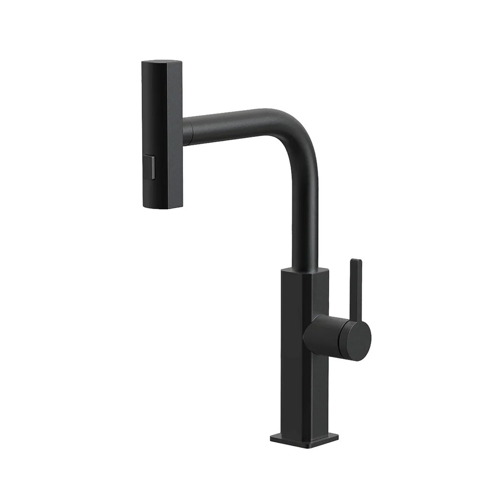Robinet de cuisine Louvart avec bec pivotable et rétractable 3 jets