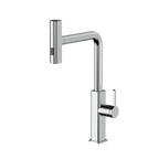 Robinet de cuisine Louvart avec bec pivotable et rétractable 3 jets