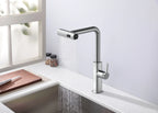 Robinet de cuisine Louvart avec bec pivotable et rétractable 3 jets