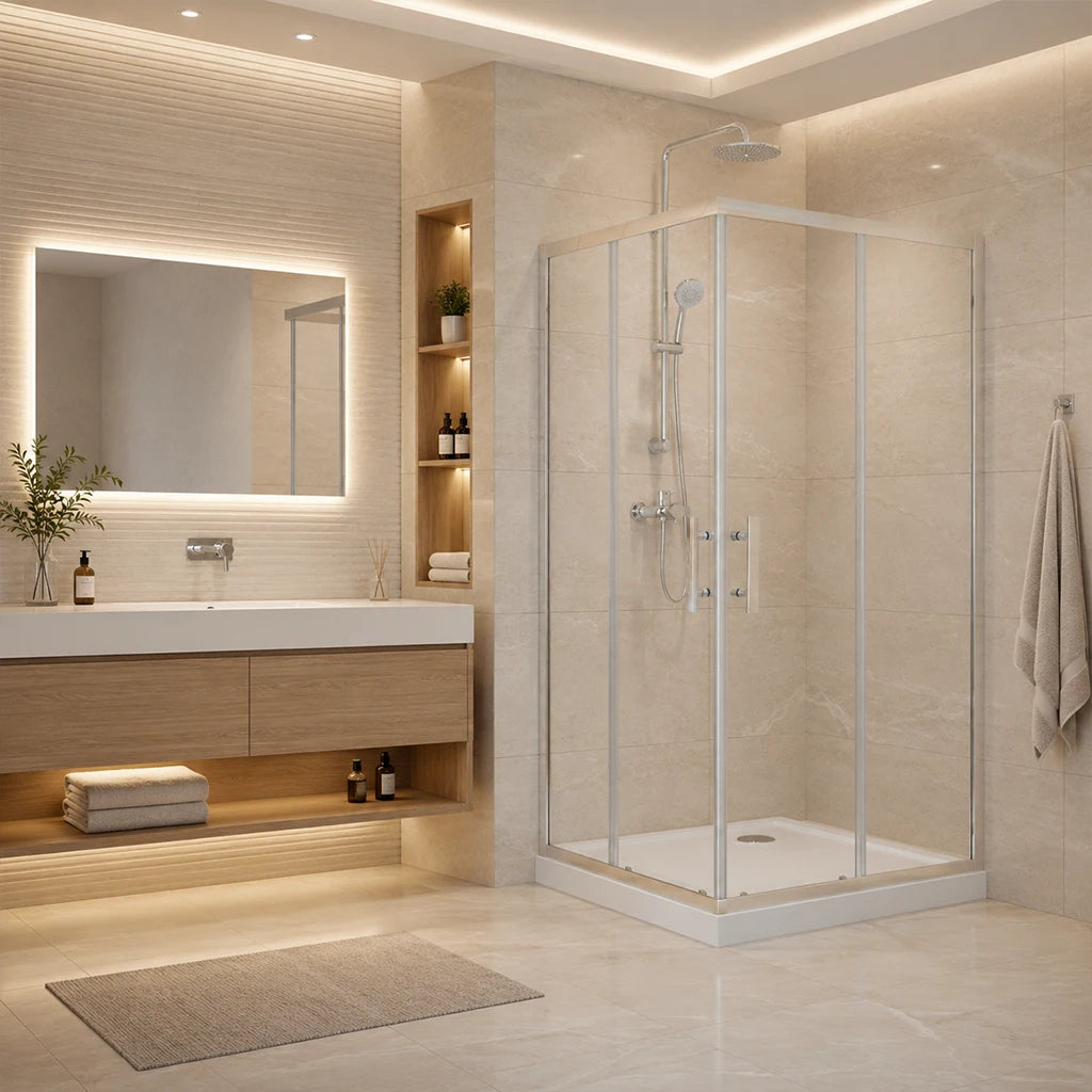 Série Montmorency ensemble de douche (portes coulissantes vers l’intérieur avec base)