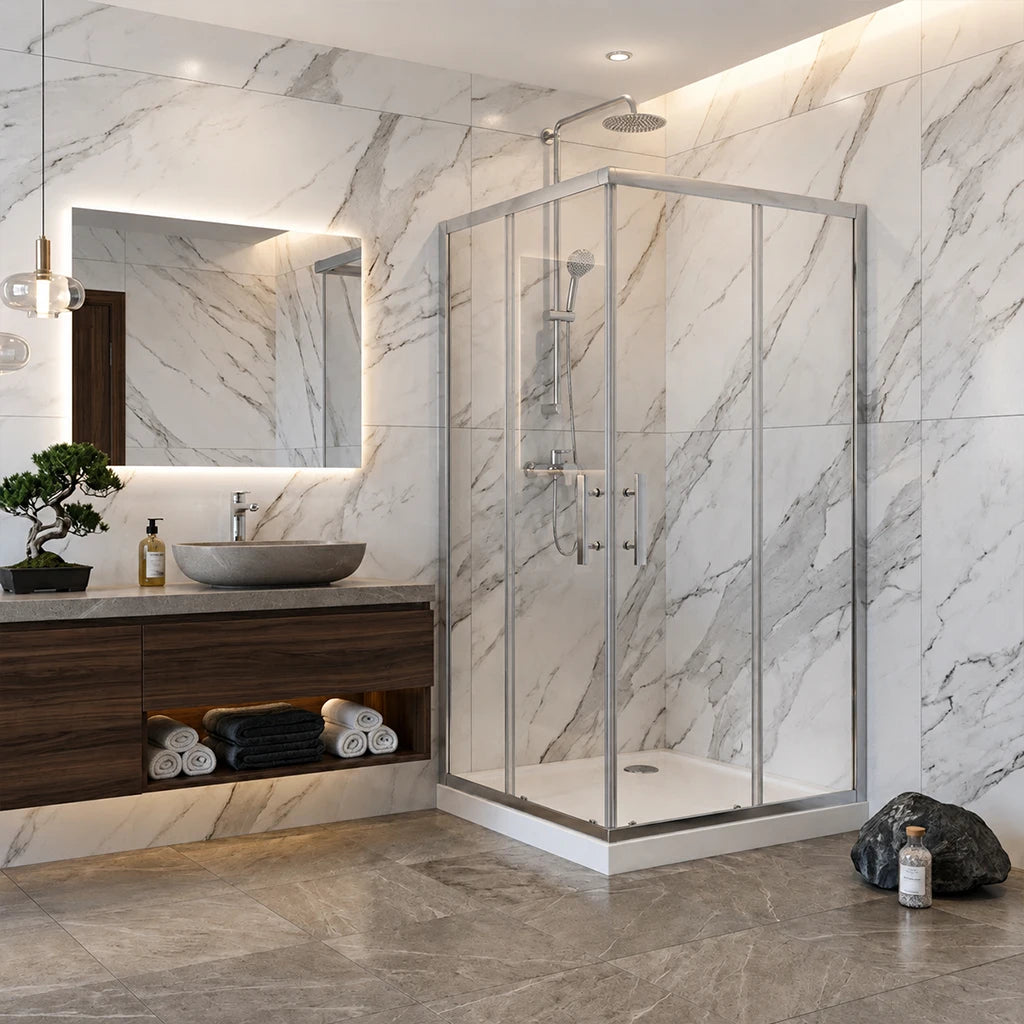 Série Montmorency ensemble de douche (portes coulissantes vers l’intérieur avec base)