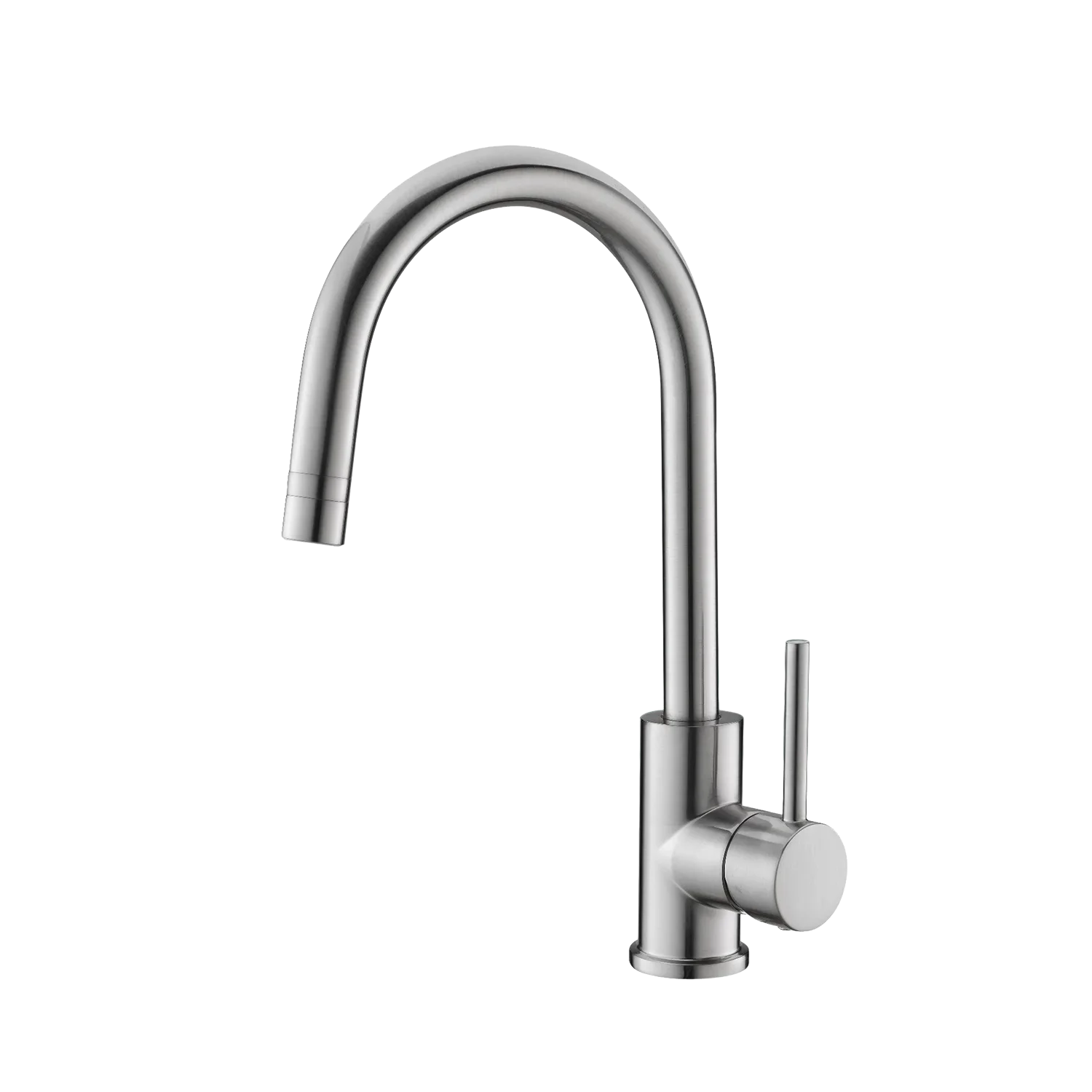 Robinet de cuisine St-Laurent nickel brossé avec bec col de cygne