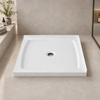 Base de douche carrée antidérapante drain central