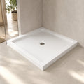 Base de douche carrée drain central