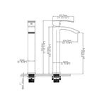 Robinet de salle de bain Barlow 12" chromé poli