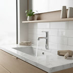 Robinet de salle de bain Churchill chromé poli avec plaque de montage